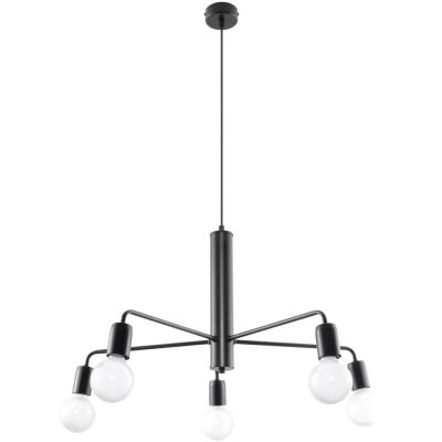 Sollux Lighting Duomo lampa wisząca 5x60W czarna SL.0304