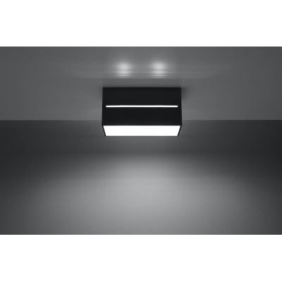 Sollux Lighting Lobo Maxi lampa podsufitowa 2x40W czarna SL.0384