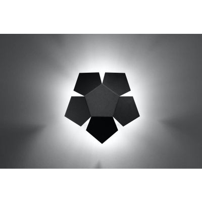 Sollux Lighting Penta kinkiet 2x40W czarny SL.0423