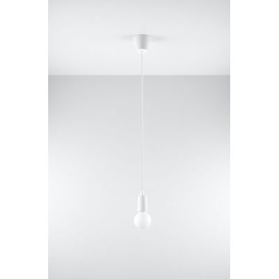 Sollux Lighting Diego lampa wisząca 1x60W biała SL.0569