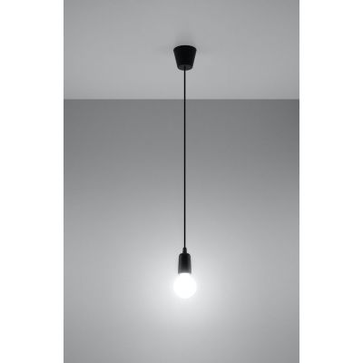 Sollux Lighting Diego lampa wisząca 1x60W czarna SL.0572