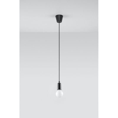 Sollux Lighting Diego lampa wisząca 1x60W czarna SL.0572