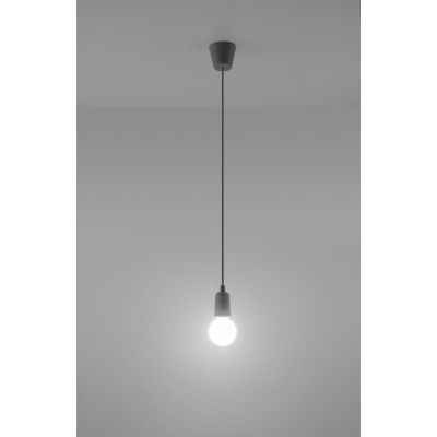 Sollux Lighting Diego lampa wisząca 1x60W szara SL.0575