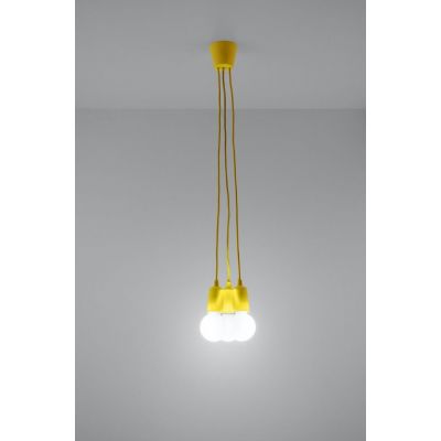 Sollux Lighting Diego lampa wisząca 3x60W żółty SL.0579