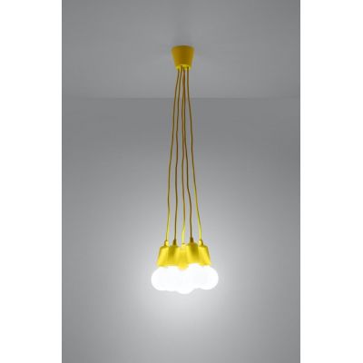 Sollux Lighting Diego lampa wisząca 5x60W żółta SL.0580