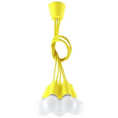 Sollux Lighting Diego lampa wisząca 5x60W żółta SL.0580
