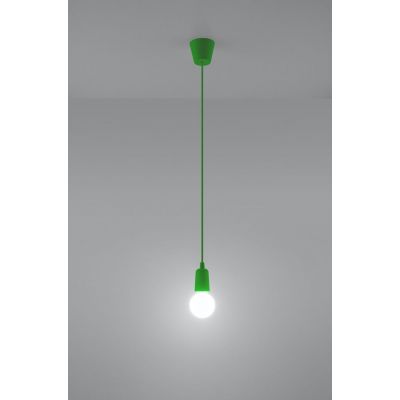 Sollux Lighting Diego lampa wisząca 1x60W zielona SL.0581