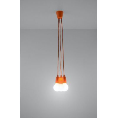 Sollux Lighting Diego lampa wisząca 3x60W pomarańczowa SL.0585