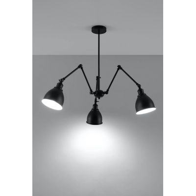 Sollux Lighting Stark Klosz 3 lampa podsufitowa 3x60W czarna SL.0614