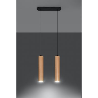 Sollux Lighting Lino lampa wisząca 3x40W drewno naturalne SL.0638