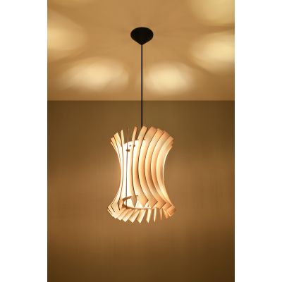 Sollux Lighting Oriana lampa wisząca 1x60W drewno naturalne SL.0642