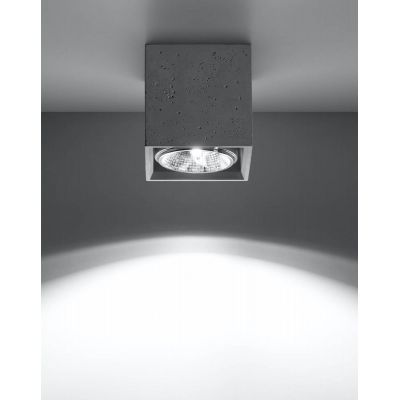 Sollux Lighting Valde lampa podsufitowa 1x40W szara SL.0646