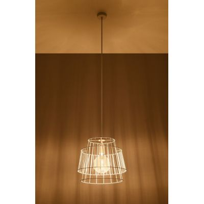 Sollux Lighting Gate lampa wisząca 1x60W biała SL.0662
