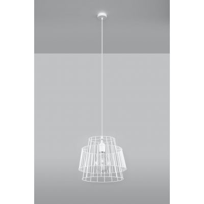 Sollux Lighting Gate lampa wisząca 1x60W biała SL.0662