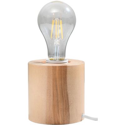 Sollux Lighting Salgado lampa biurkowa 1x60W drewno naturalne SL.0674