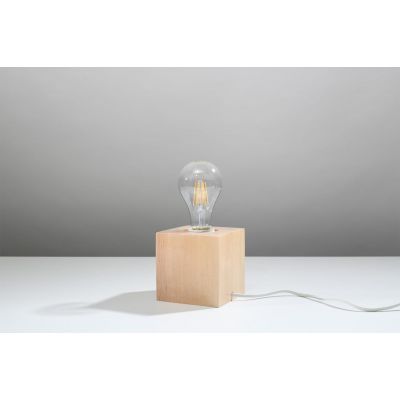 Sollux Lighting Ariz lampa biurkowa 1x60W drewno naturalne SL.0677