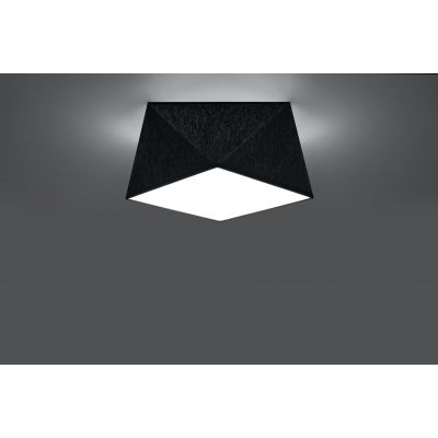 Sollux Lighting Hexa lampa podsufitowa 1x60W czarna SL.0687
