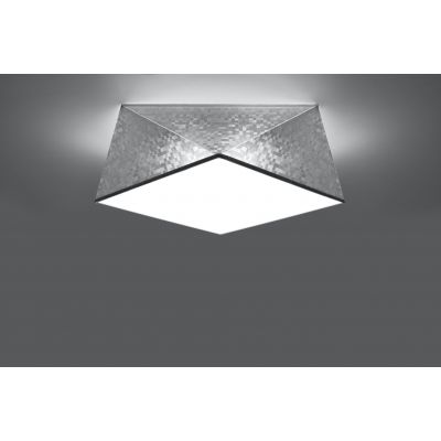 Sollux Lighting Hexa lampa podsufitowa 2x60W szary cekin SL.0691