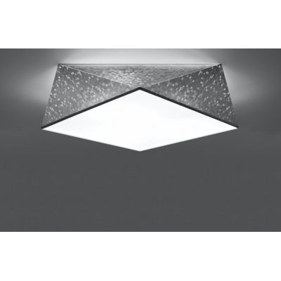 Sollux Lighting Hexa lampa podsufitowa 3x60W szary cekin SL.0694