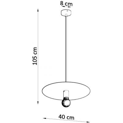 Sollux Lighting Flavio lampa wisząca 1x60W inox SL.0854