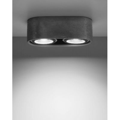 Sollux Lighting Basic lampa podsufitowa 2x40W szary SL.0882