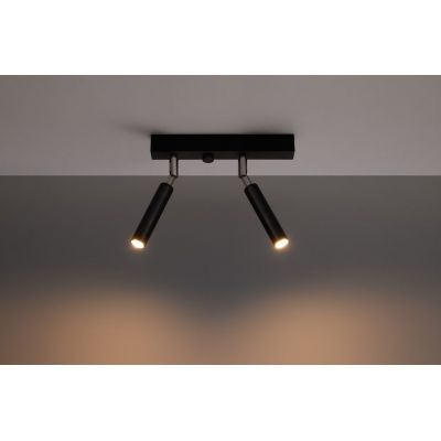 Sollux Lighting Eyetech lampa podsufitowa 2x40W czarna SL.0898