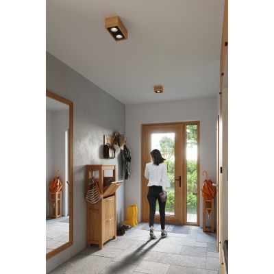 Sollux Lighting Quatro lampa podsufitowa 2x40W drewno naturalne SL.0916