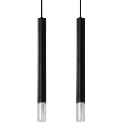 Sollux Lighting Wezyr lampa wisząca 2x40W czarna SL.0961