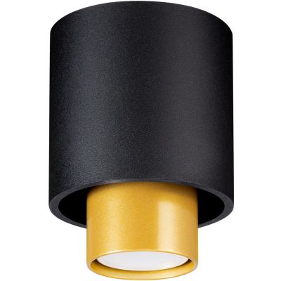 Sollux Lighting Nesi lampa podsufitowa 1x40W czarna/złota SL.0982