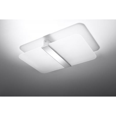 Sollux Lighting Azalia lampa podsufitowa 2x40W biała/chrom SL.1007