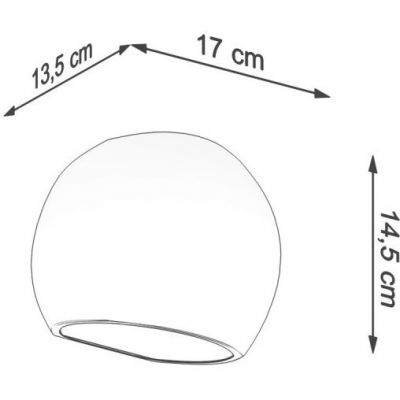 Sollux Lighting Globe kinkiet 1x60W biały połysk SL.1026