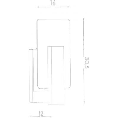 Sollux Lighting Lappo kinkiet 1x40W biały/drewno SL.1094