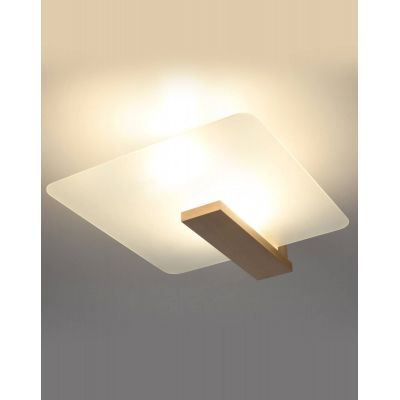 Sollux Lighting Lappo lampa podsufitowa 2x60W biały/drewno SL.1095