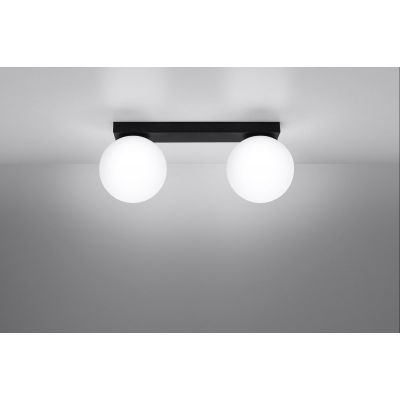Sollux Lighting Yoli lampa podsufitowa 2x12W czarna/biała SL.1152