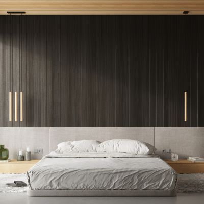 Sollux Lighting Pastelo lampa wisząca 5x8 W czarna-drewno SL.1270