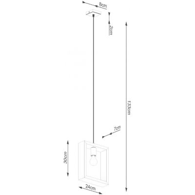 Sollux Lighting Aries lampa wisząca 1x15 W wenge SL.1311