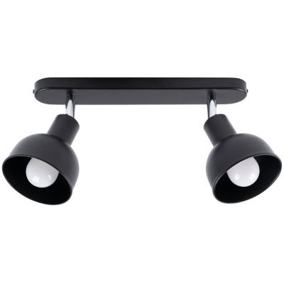 Sollux Lighting Elba lampa podsufitowa 2x15 W czarna SL.1317