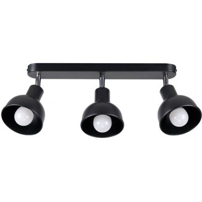 Sollux Lighting Elba lampa podsufitowa 3x15 W czarna SL.1318