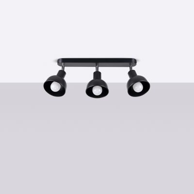 Sollux Lighting Elba lampa podsufitowa 3x15 W czarna SL.1318