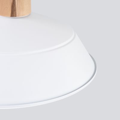 Sollux Lighting Fano lampa wisząca 1x15 W biała-drewno SL.1321