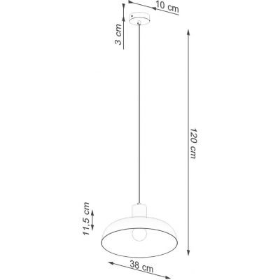 Sollux Lighting Indy lampa wisząca 1x15 W biała-drewno SL.1323