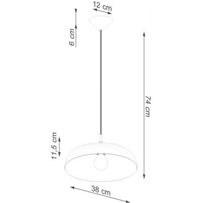 Sollux Lighting Gina lampa wisząca 1x15 W czarna SL.1330