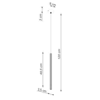 Sollux Lighting Arche lampa wisząca 1x8 W biała SL.1337