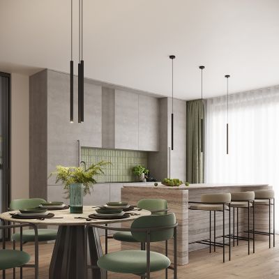 Sollux Lighting Arche lampa wisząca 1x8 W czarna SL.1338