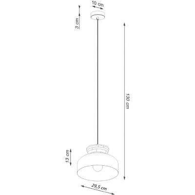 Sollux Lighting Marion lampa wisząca 1x15 W biała-drewno SL.1350