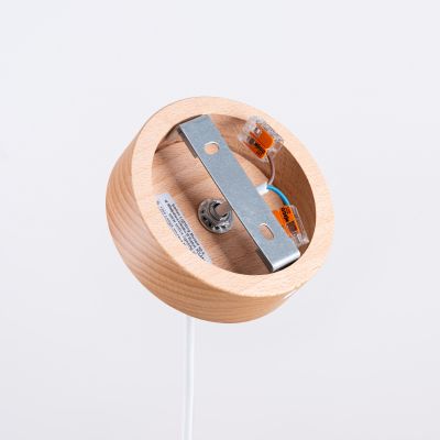 Sollux Lighting Marion lampa wisząca 1x15 W biała-drewno SL.1350