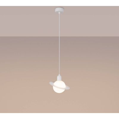 Sollux Lighting Hyperion lampa wisząca 1x8 W biała SL.1356