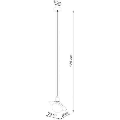 Sollux Lighting Hyperion lampa wisząca 1x8 W biała-czarna SL.1358