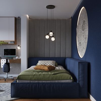 Sollux Lighting Hyperion lampa wisząca 1x8 W biała-czarna SL.1358