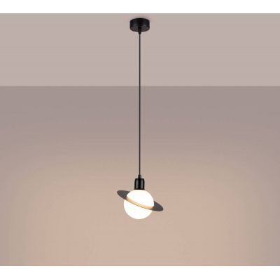 Sollux Lighting Hyperion lampa wisząca 1x8 W biała-czarna SL.1358